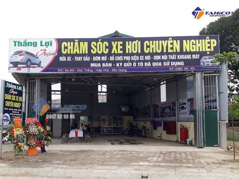 Lắp đặt trạm chăm sóc xe hơi chuyên nghiệp Thắng Lợi ở Bắc Giang