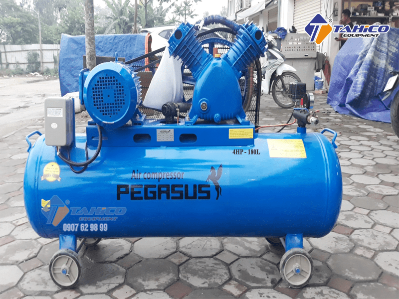 Máy nén khí dây đai Pegasus 4HP dùng điện 3 pha TM-W-0.36/8-180L được sản xuất trên dây chuyền hiện đại, kiểm tra chất lượng kỹ càng, đáp ứng được nhu cầu khách hàng