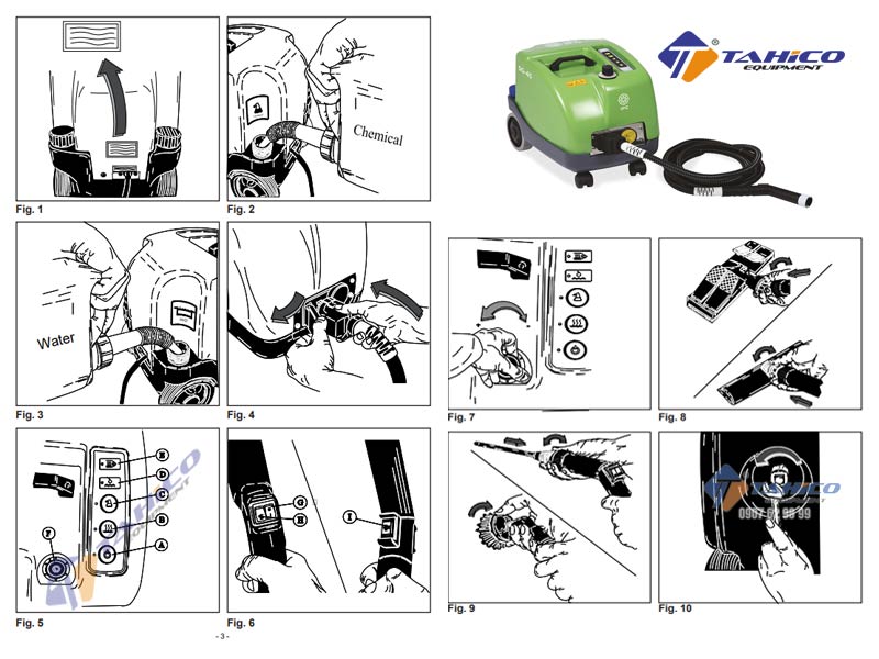 Các bước lắp ráp máy rửa xe hơi nước nóng IPC - SG 45 đơn giản