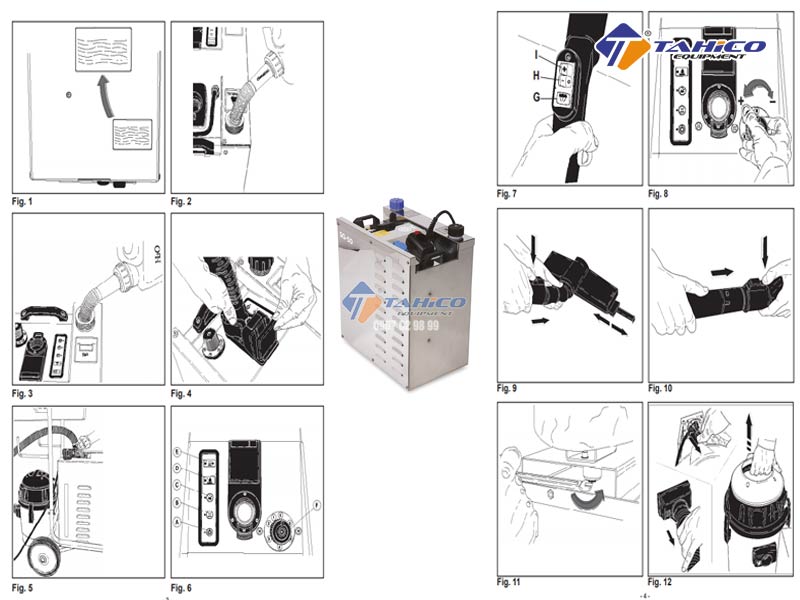 Các bước lắp ráp máy rửa xe rửa xe hơi nước nóng IPC – SG 50S đơn giản