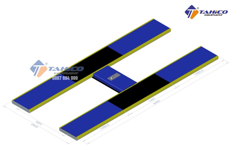 Bàn nâng âm nền cầu nâng 1 trụ chữ H