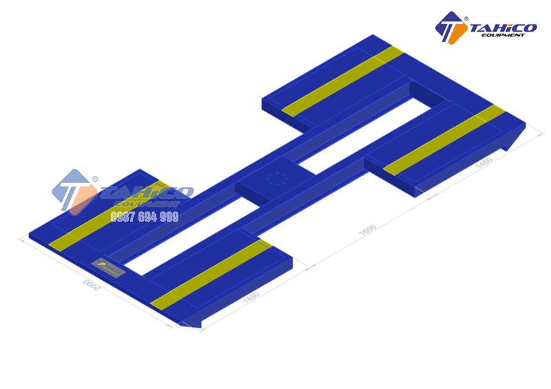 Bàn nâng cầu nâng 1 trụ Ấn Độ chữ I