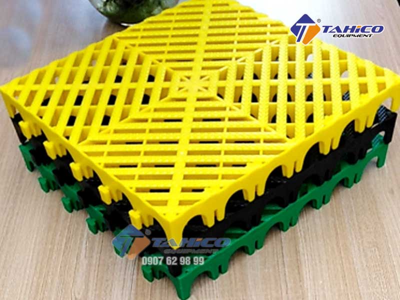 Tấm lót sàn dạng lưới tản nhiệt khảm kim cương 6 cm