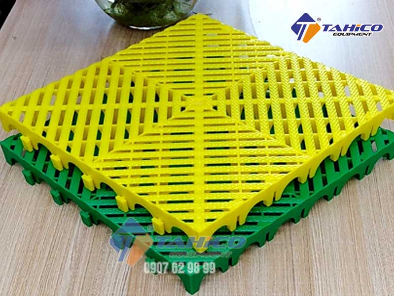 Tấm lót sàn lưới tản nhiệt khảm kim cương 5 cm