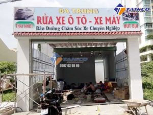 Lắp đặt thiết bị rửa xe cho tiệm anh Hiển tại Quận 2 - Hồ Chí Minh