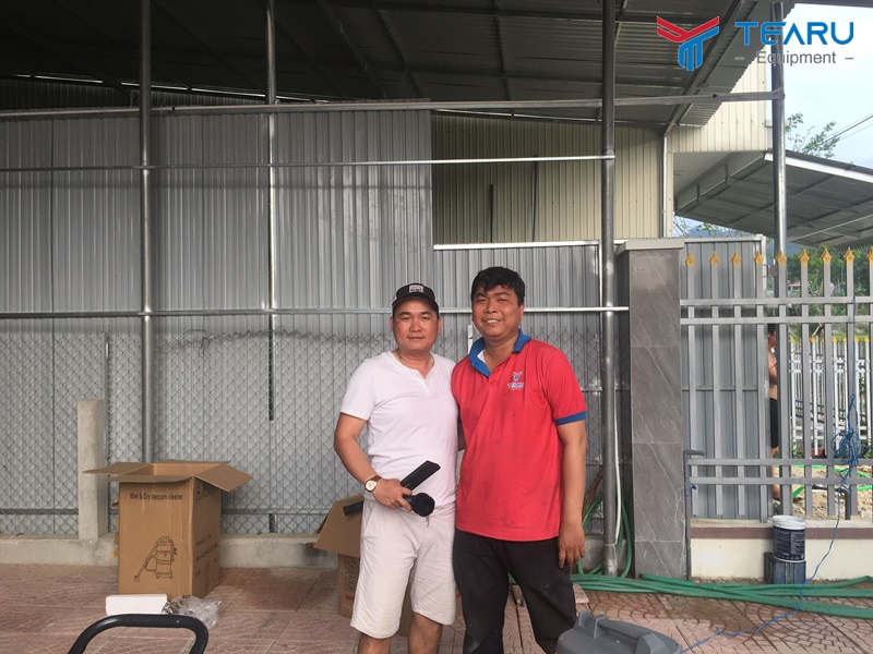 Lắp đặt tiệm rửa xe cho anh Tâm - Trà Bồng - Quảng Ngãi