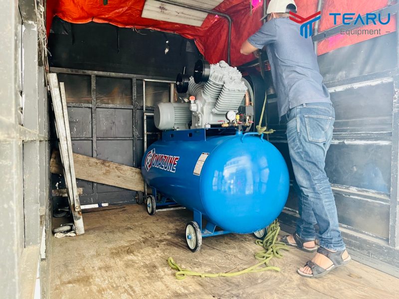 Bàn giao máy nén khí Okazune 500L cho công ty HAEUN VINA tại Đà Nẵng