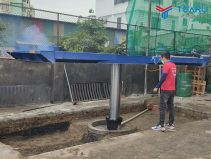 Lắp cầu nâng 1 trụ rửa xe cho anh Thủy ở Hạ Long, Quảng Ninh