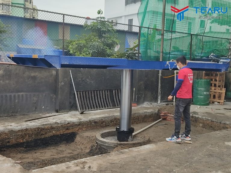 Lắp cầu nâng 1 trụ rửa xe cho anh Thủy ở Hạ Long, Quảng Ninh