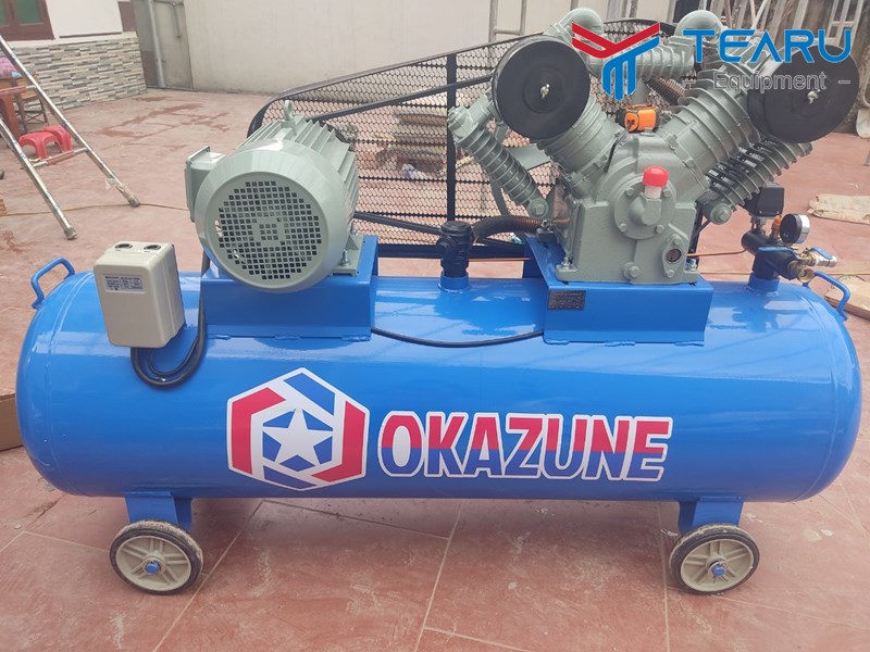 Dòng máy nén khí Okazune 330L, 10HP có thể vận hành tiệm