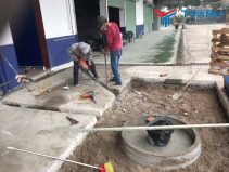 Hoàn thiện lắp cửa hàng rửa xe cho anh Dân ở Gia Lâm, Hà Nội