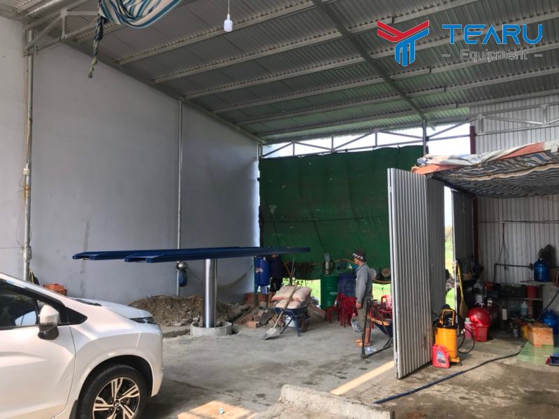Lắp tiệm rửa xe cho anh An ở Chí Thạnh, Tuy An, Phú Yên