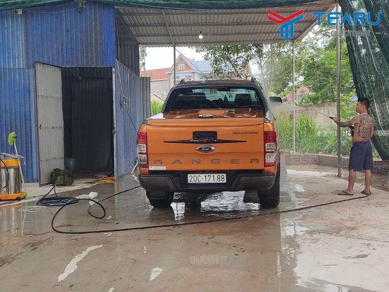Lắp bộ rửa xe ô tô cho anh Dương ở Phổ Yên, Thái Nguyên