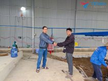 Lắp đặt cầu nâng 1 trụ cho anh Trung ở Bảo Lộc - Lâm Đồng
