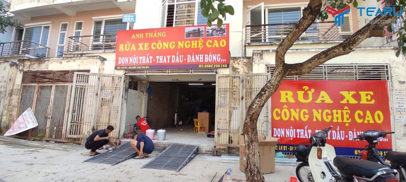 Lắp trạm rửa xe 1 pha cho anh Thức ở chung cư Tân Tây Đô - Hoài Đức - Hà Nội