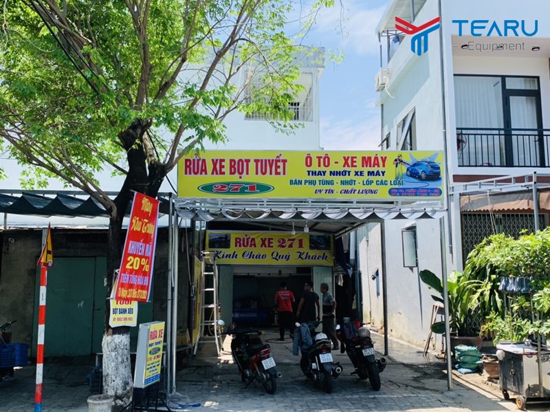Hoàn thành tiệm rửa xe cho anh Hiếu ở Thanh Khê - Đà Nẵng