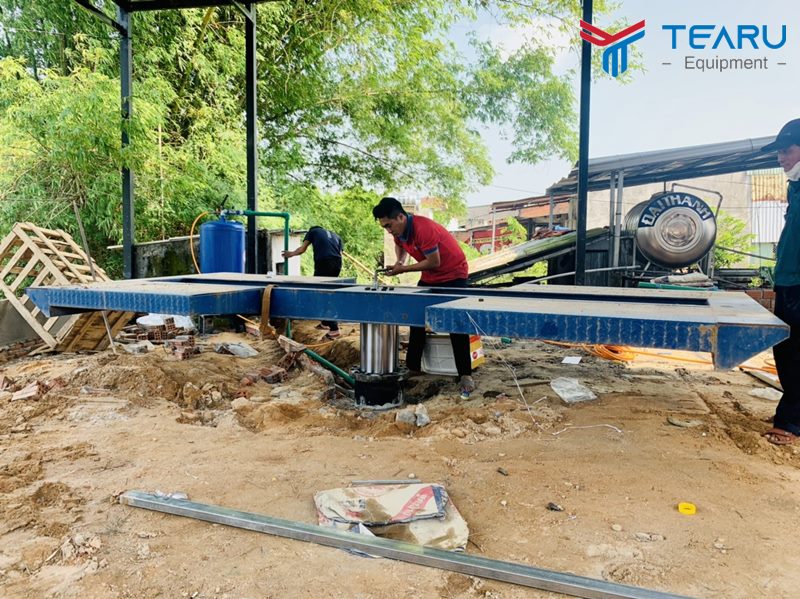 Lắp đặt cửa hàng rửa xe cho anh Thương ở Thăng Bình - Quảng Nam