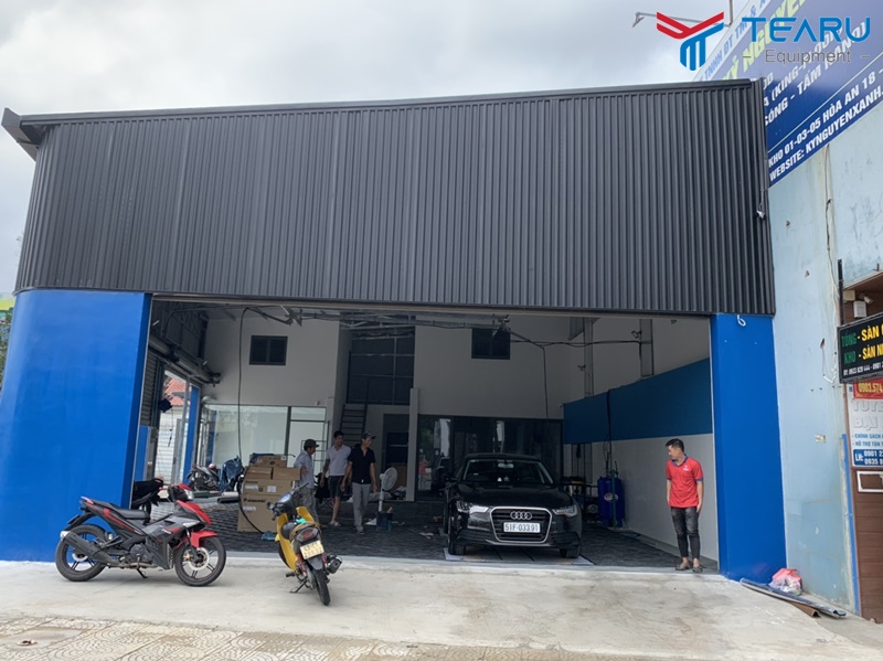 Lắp đặt thiết bị rửa xe chuyên nghiệp cho anh Dũng ở Nguyễn Hữu Thọ - Đà Nẵng