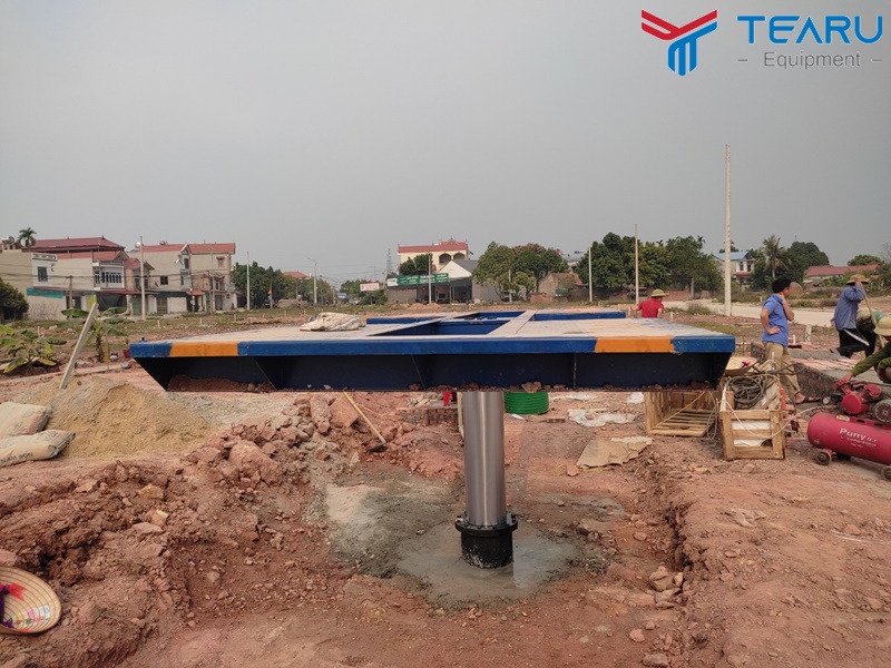 Lắp đặt cầu nâng 1 trụ cho anh Tiến ở Tân Yên - Bắc Giang