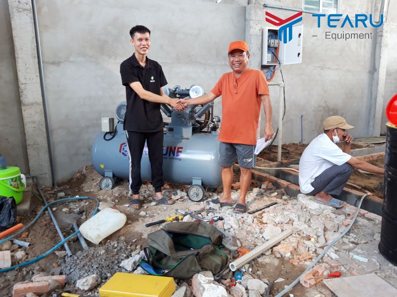 Thi công lắp đặt trạm rửa xe cho anh Hải ở An Giang