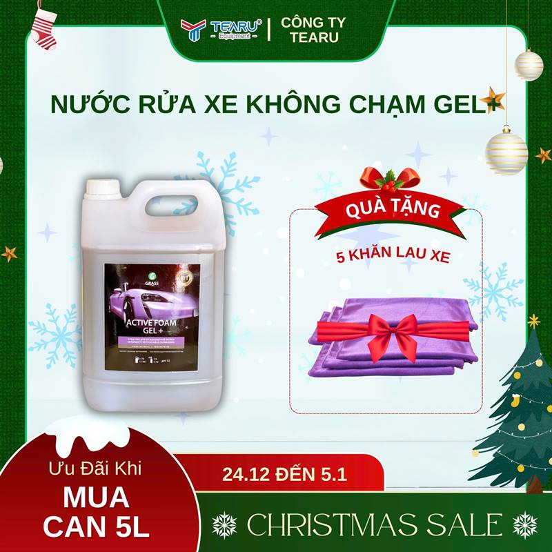 Mua can 5 lít dung dịch Active Foam Gel+ tặng 5 khăn lau xe 