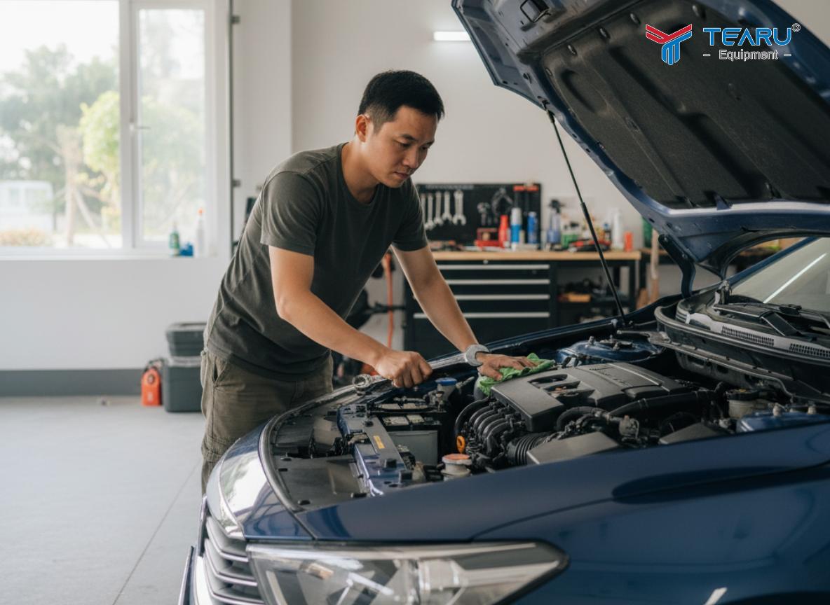 10 Mẹo Chăm Sóc Xe Ô Tô Tại Nhà Giúp Xe Luôn Như Mới 6 Kiểm tra và bảo dưỡng ắc quy xe định kỳ