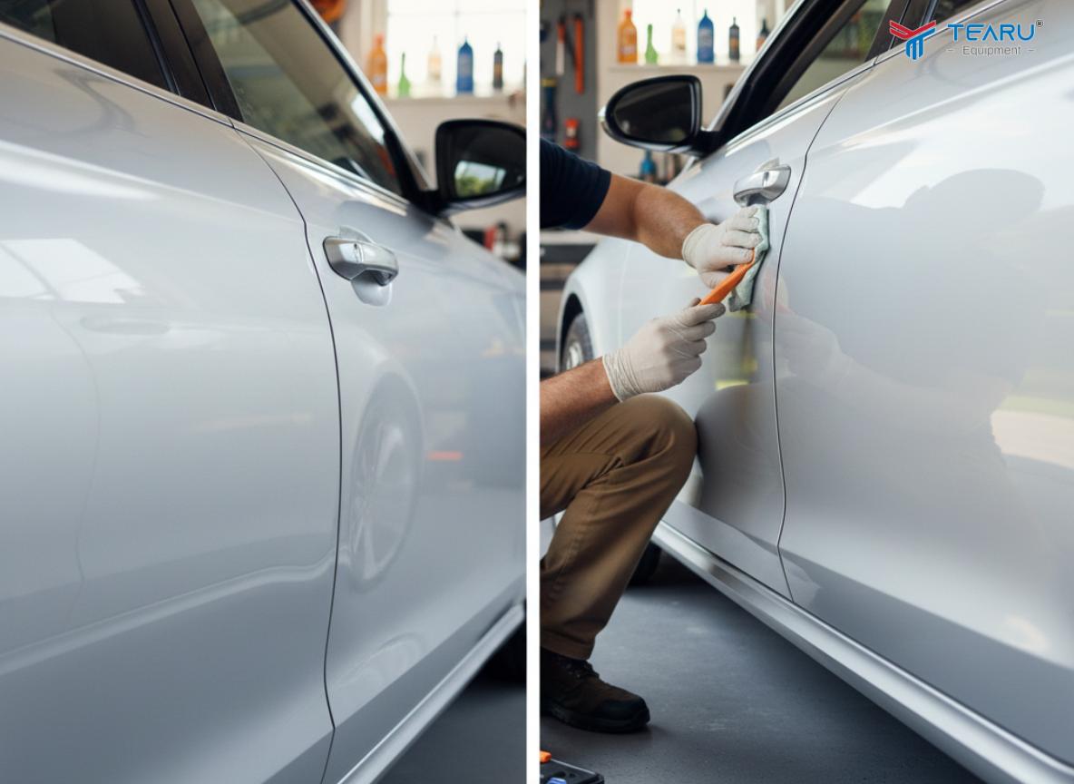 Không dùng lực quá mạnh khi xử lý vết móp : Dễ làm kim loại biến dạng nặng hơn.