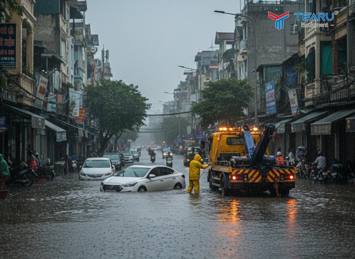 Tại các thành phố thường xuyên bị ngập nước thì bạn nên mua gói bảo hiểm thuỷ kích
