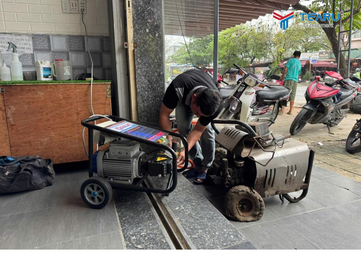 Cần bảo dưỡng và thay nhớt máy rửa xe cao áp định kỳ