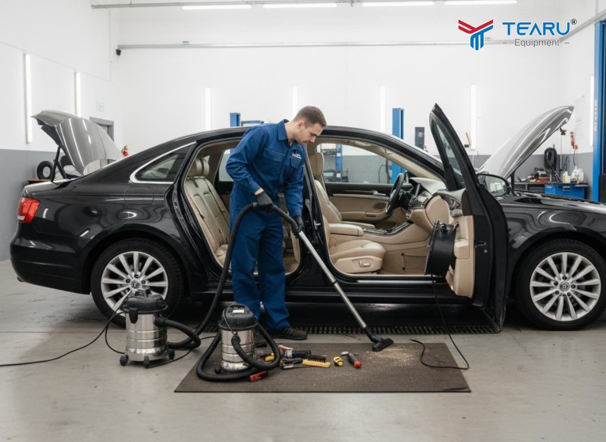 Mở hết các cửa xe để thoáng khí