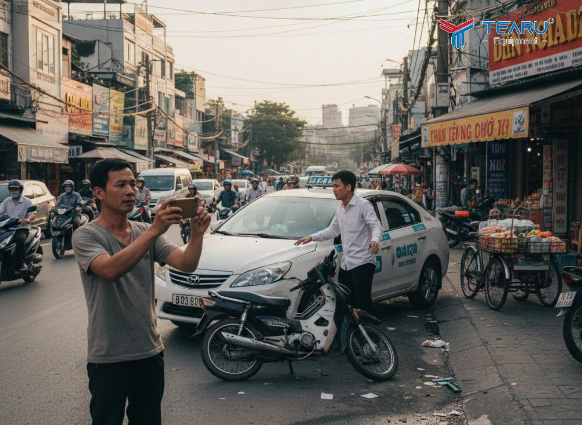 Cách xử lý đúng khi xe ô tô xảy ra va chạm trên đường cho tài xế mới