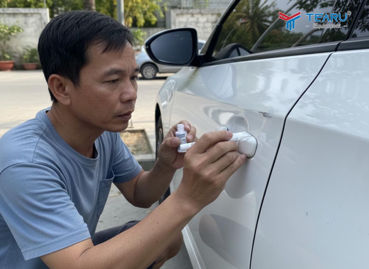 Bút xoá sơn chỉ dùng cho vết xước nhẹ, vết xước nặng bạn nên đến gara chuyên nghiệp để xử lý