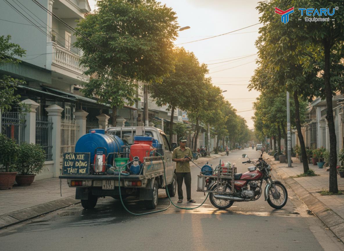 Mở Tiệm Rửa Xe Lưu Động Dịp Tết 2026 Có Lời Không? Phân Tích Chi Tiết Từ A–Z 2 Rửa xe lưu động là hình thức cung cấp dịch vụ rửa xe tận nơi theo yêu cầu của khách hàng, không cần mặt bằng cố định.