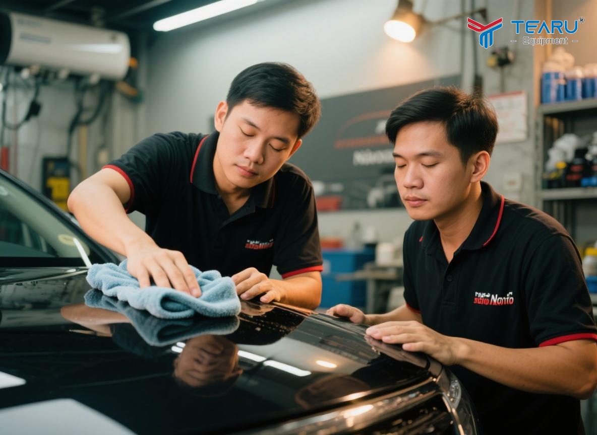 Bí Quyết Tăng Doanh Thu Cho Tiệm Rửa Xe Nhờ Dịch Vụ Thêm 3 Nhân viên được đào tạo chuyên nghiệp góp phần làm tăng độ uy tín cho tiệm