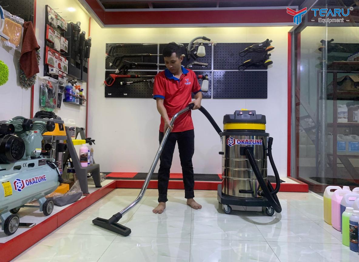 Máy hút bụi okazune với dung Tích Thùng Lớn – Làm Liên Tục Không Gián Đoạn