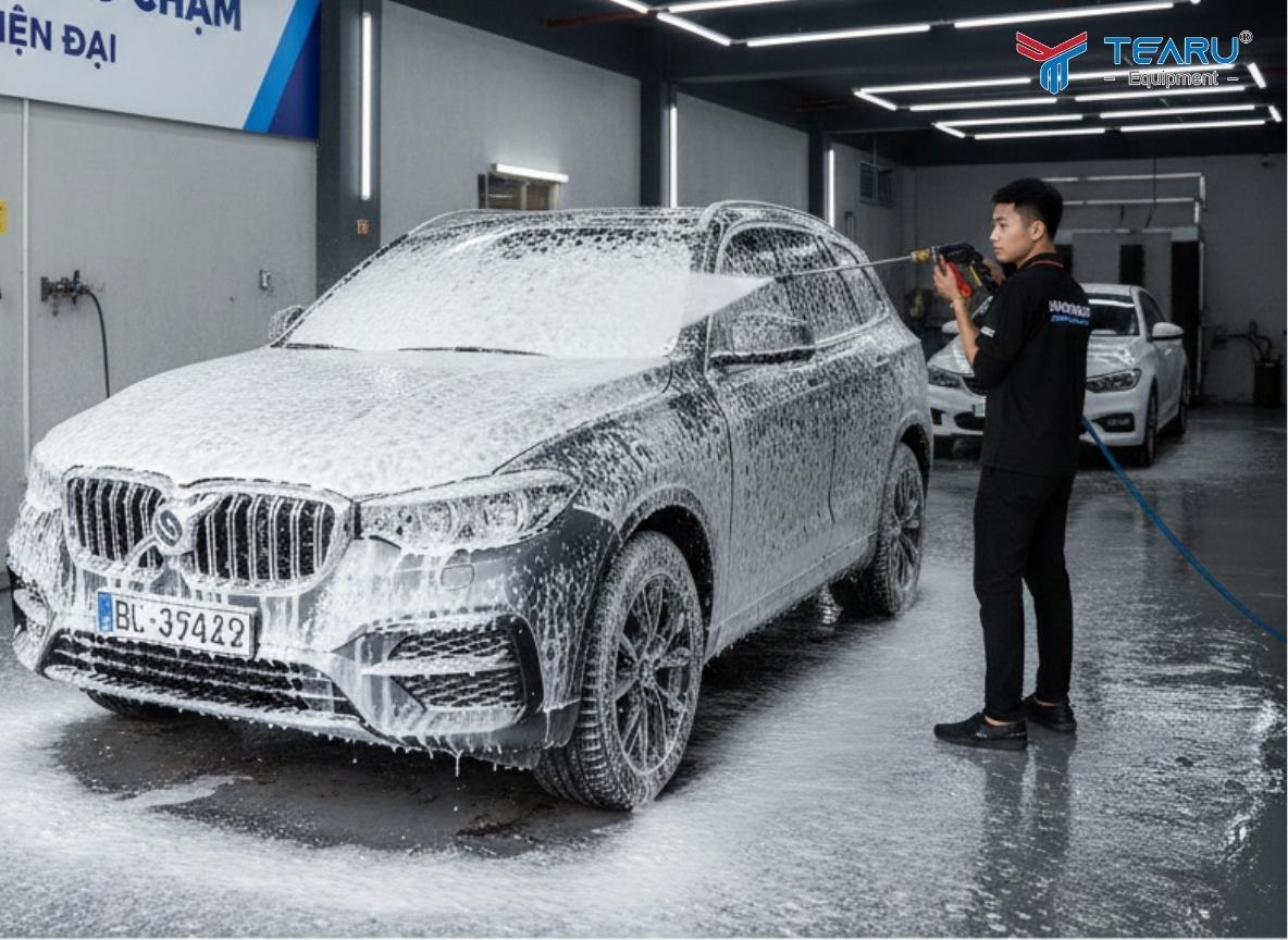 Rửa xe không chạm là giải pháp tránh làm xước sơn xe