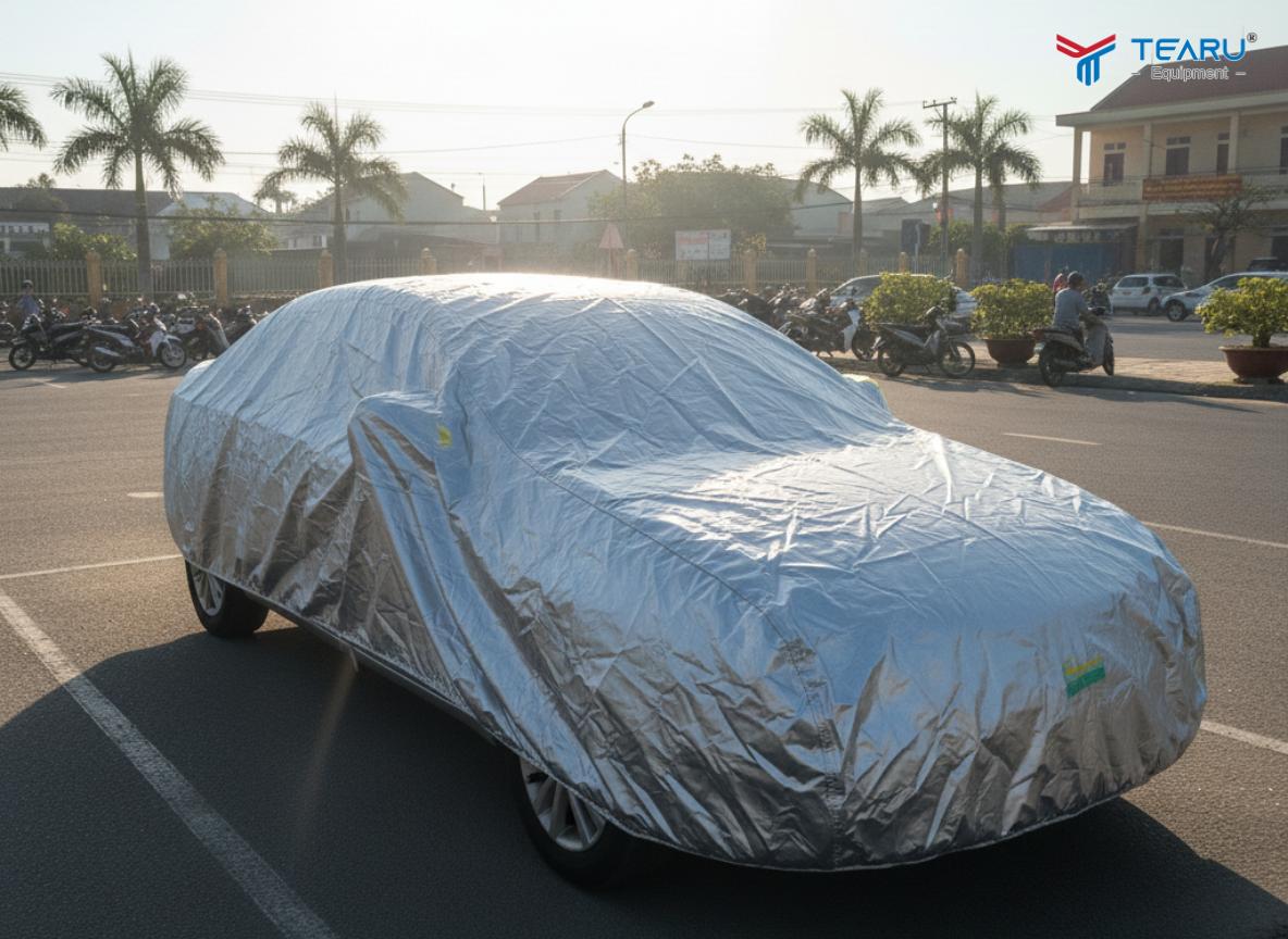 Tác Hại Khi Đỗ Xe Ô Tô Dưới Trời Nắng Lâu Ngày Khiến Xe Nhanh Xuống Cấp 4 Sử dụng bạt phủ xe chất lượng khi đậu xe dưới trời nắng