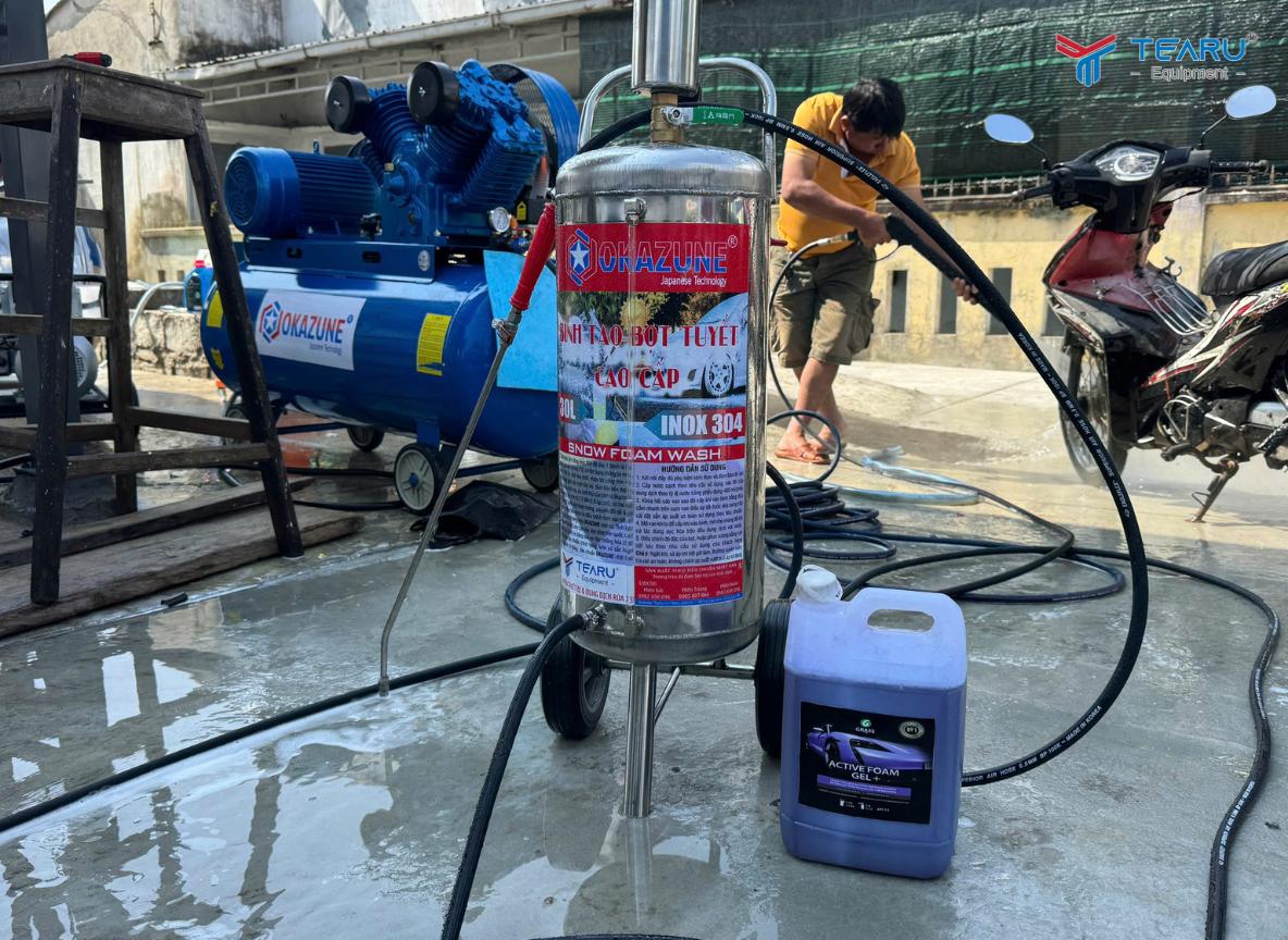 Bình bọt tuyết chất liệu inox 304 không rỉ sét sau thời gian dài sử dụng