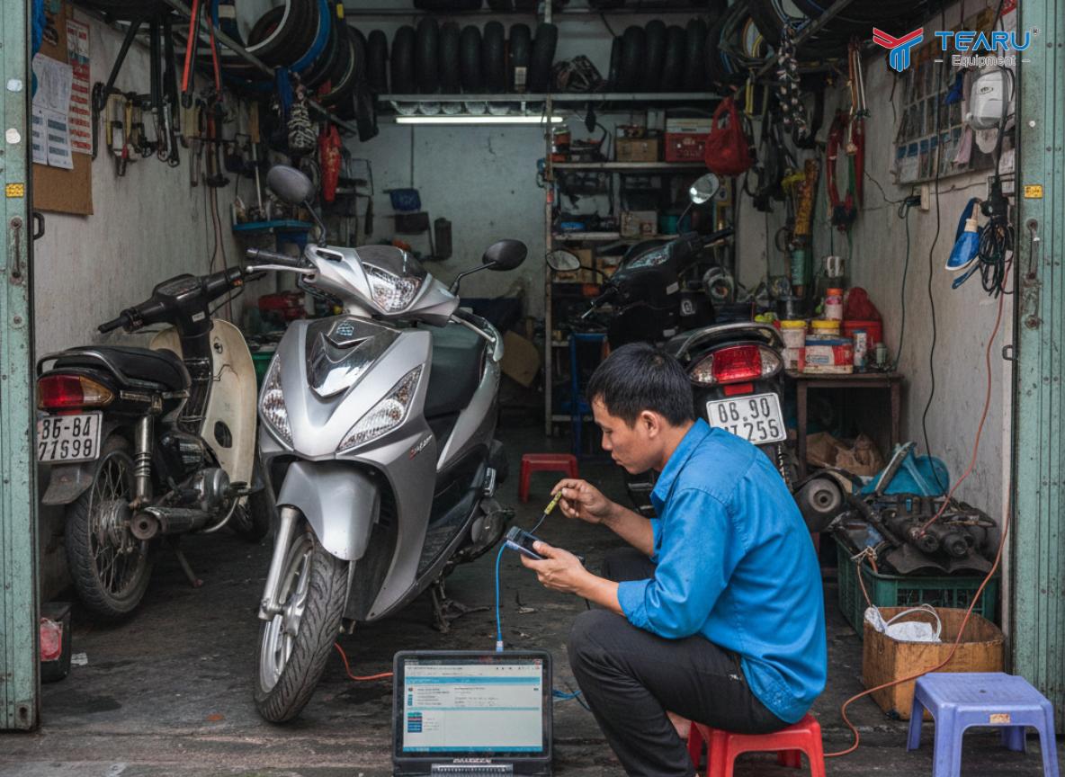 Đầu tư máy đọc lỗi xe máy nếu muốn nâng cấp dịch vụ chuyên sâu cho tiệm