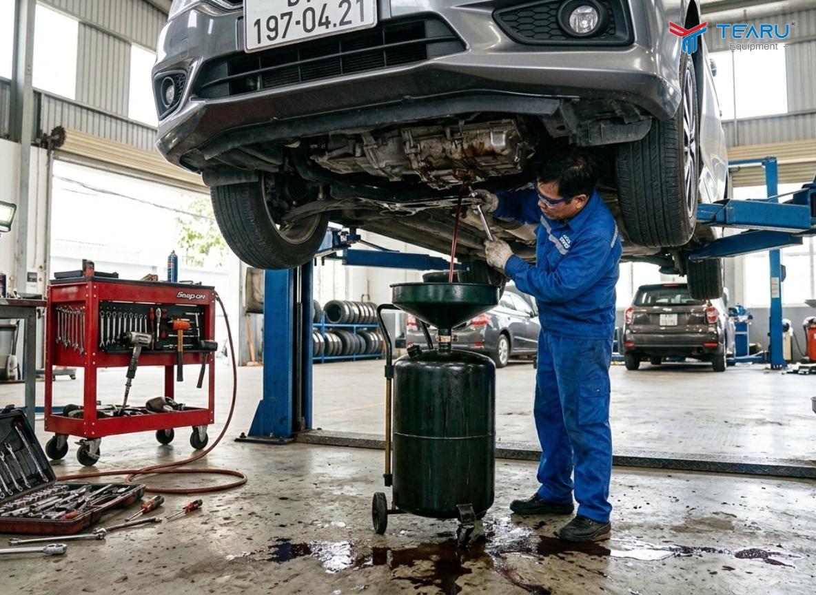 Nên thay dầu hộp số ở các gara uy tín