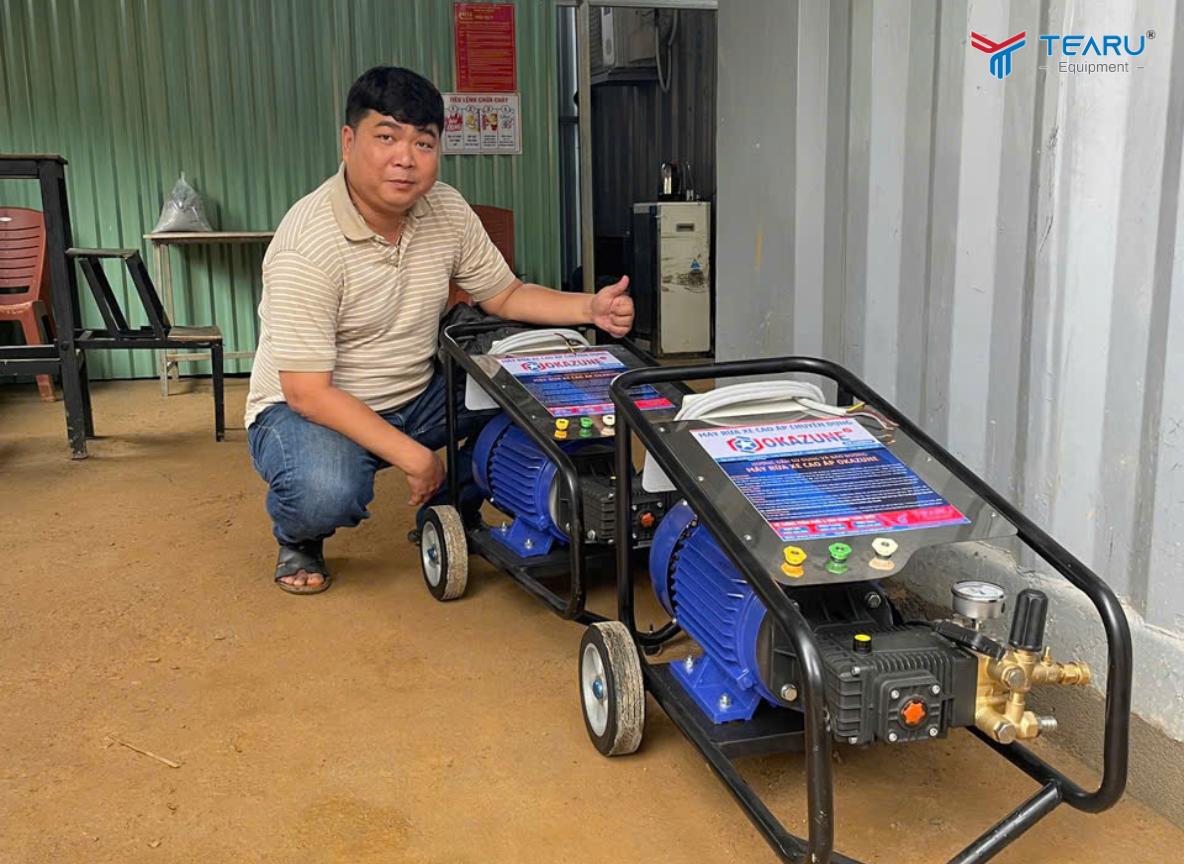 Mua máy rửa xe cao áp Okazune tại công ty Tearu với chế độ bảo hành và hậu mãi uy tín