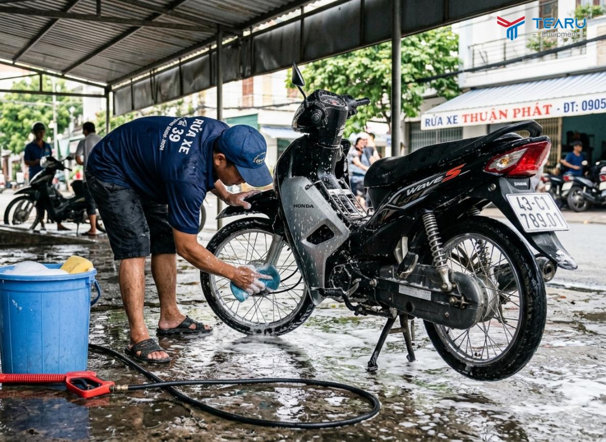 cần rửa xe ngay khi vết bẩn còn mới dễ dàng làm sạch