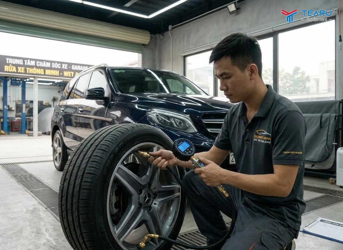 Thường xuyên kiểm tra và bơm lốp đúng áp suất