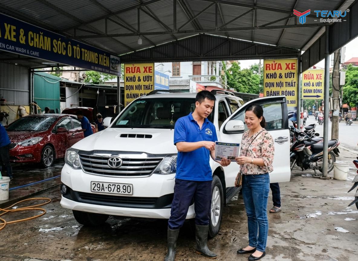 Bí Quyết Upsell Dịch Vụ Khi Rửa Xe Giúp Tăng Doanh Thu Mà Khách Vẫn Hài Lòng 1 Bí Quyết Upsell Dịch Vụ Khi Rửa Xe Giúp Tăng Doanh Thu Mà Khách Vẫn Hài Lòng