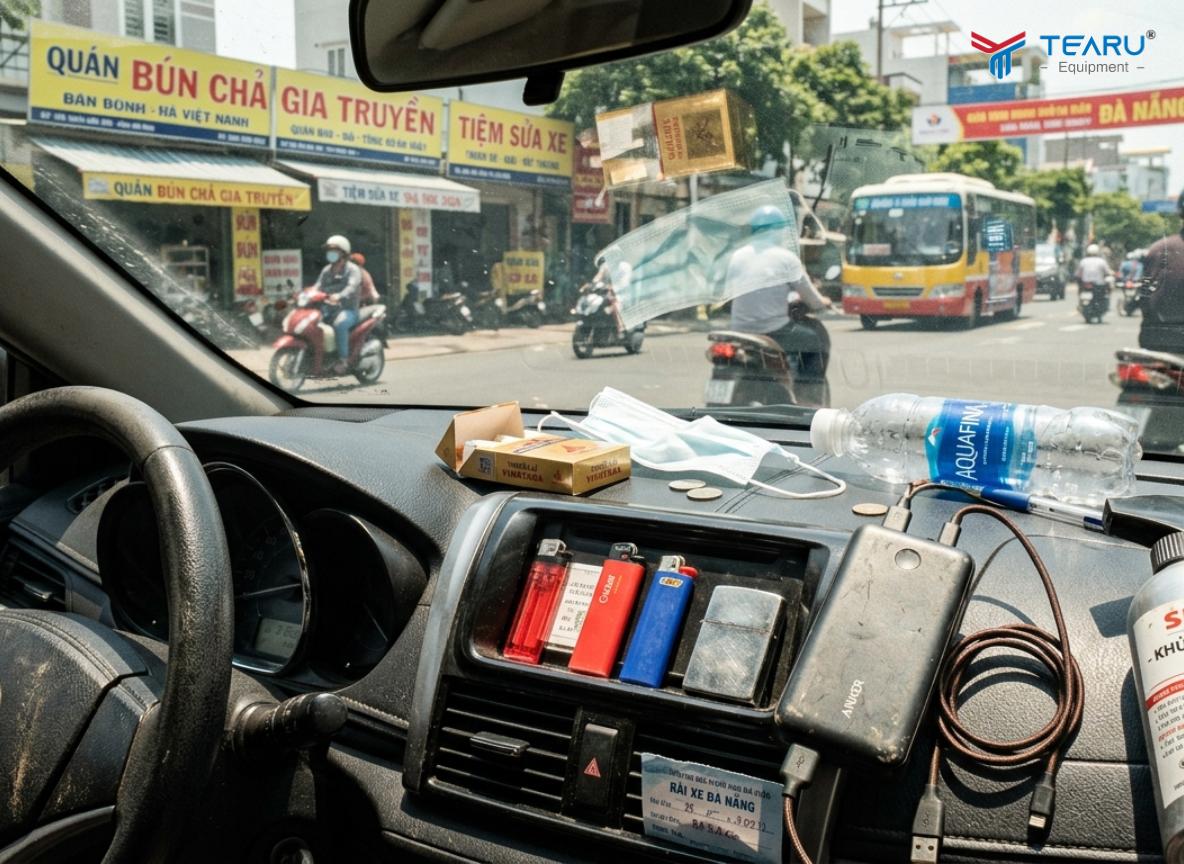 Sự Thật Ít Ai Biết: 4 Món Đồ Dễ Gây Cháy Nổ Khi Để Trong Xe 4 Không nên để nhiều đồ dễ cháy trên taplo vì đây là khu vực tiếp xúc trực tiếp với ánh nắng mặt trời.