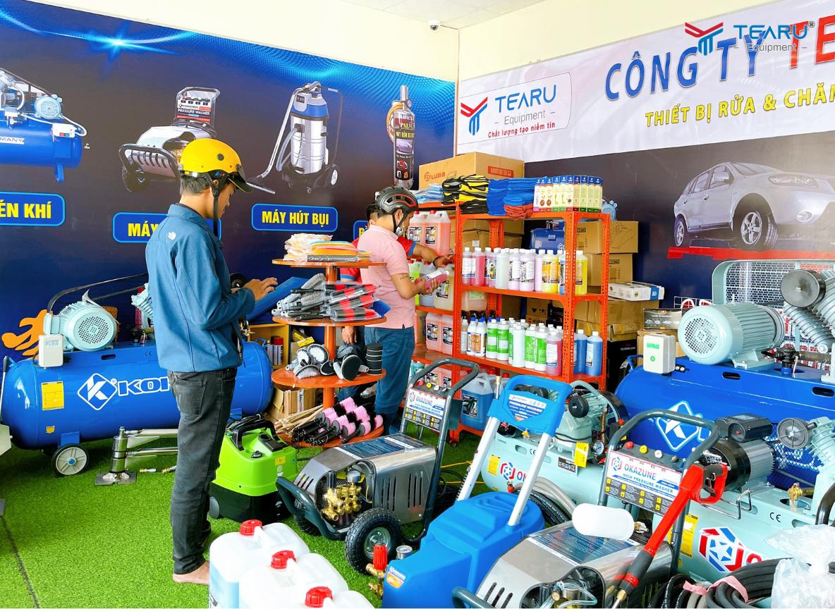 Tearu là đơn vị chuyên cung cấp máy rửa xe tại nhà với đầy đủ phân khúc 