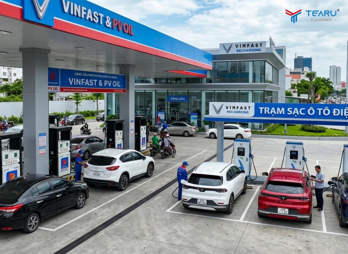 Cây Xăng Kết Hợp Trạm Sạc Pin Ô Tô: Xu Hướng Tất Yếu Trong Tương Lai Giao Thông