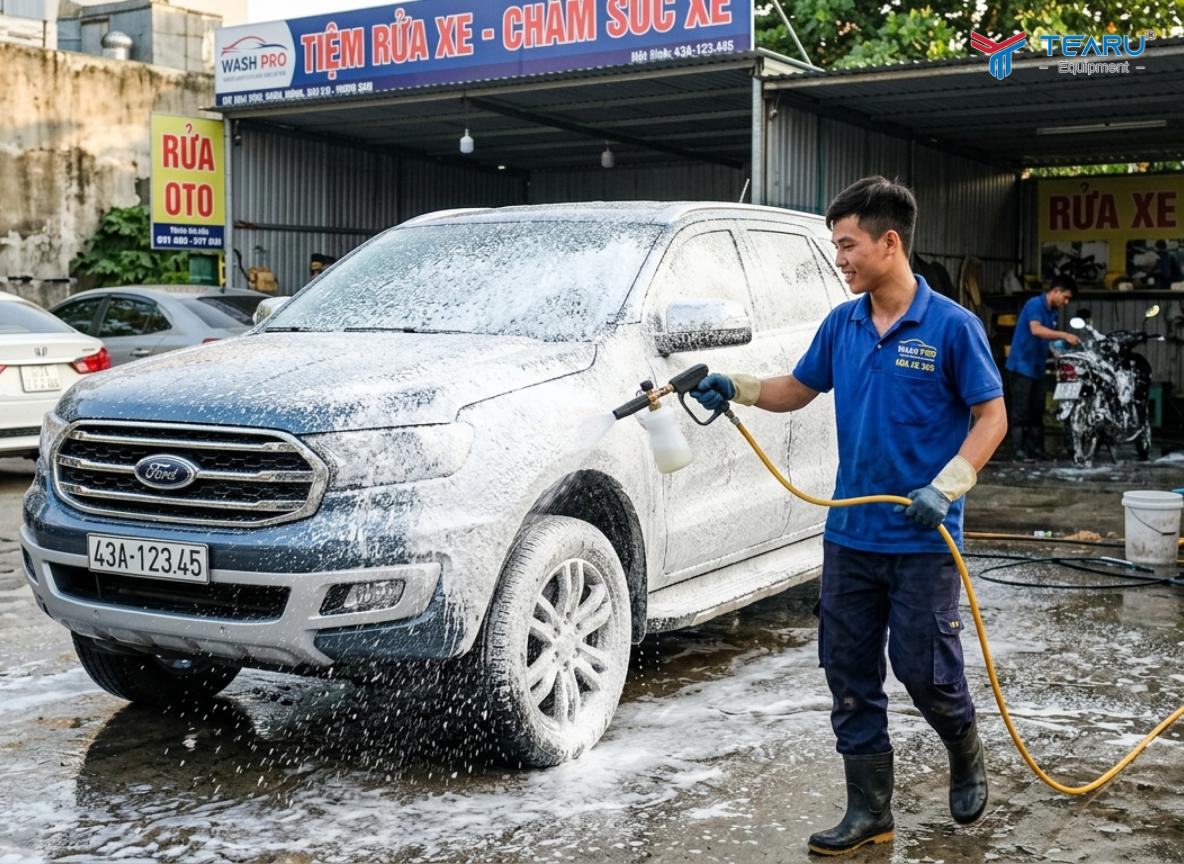 Vì Sao Bọt Tuyết Rửa Xe Không Chạm Đang Là Xu Hướng Tại Các Tiệm Rửa Xe?