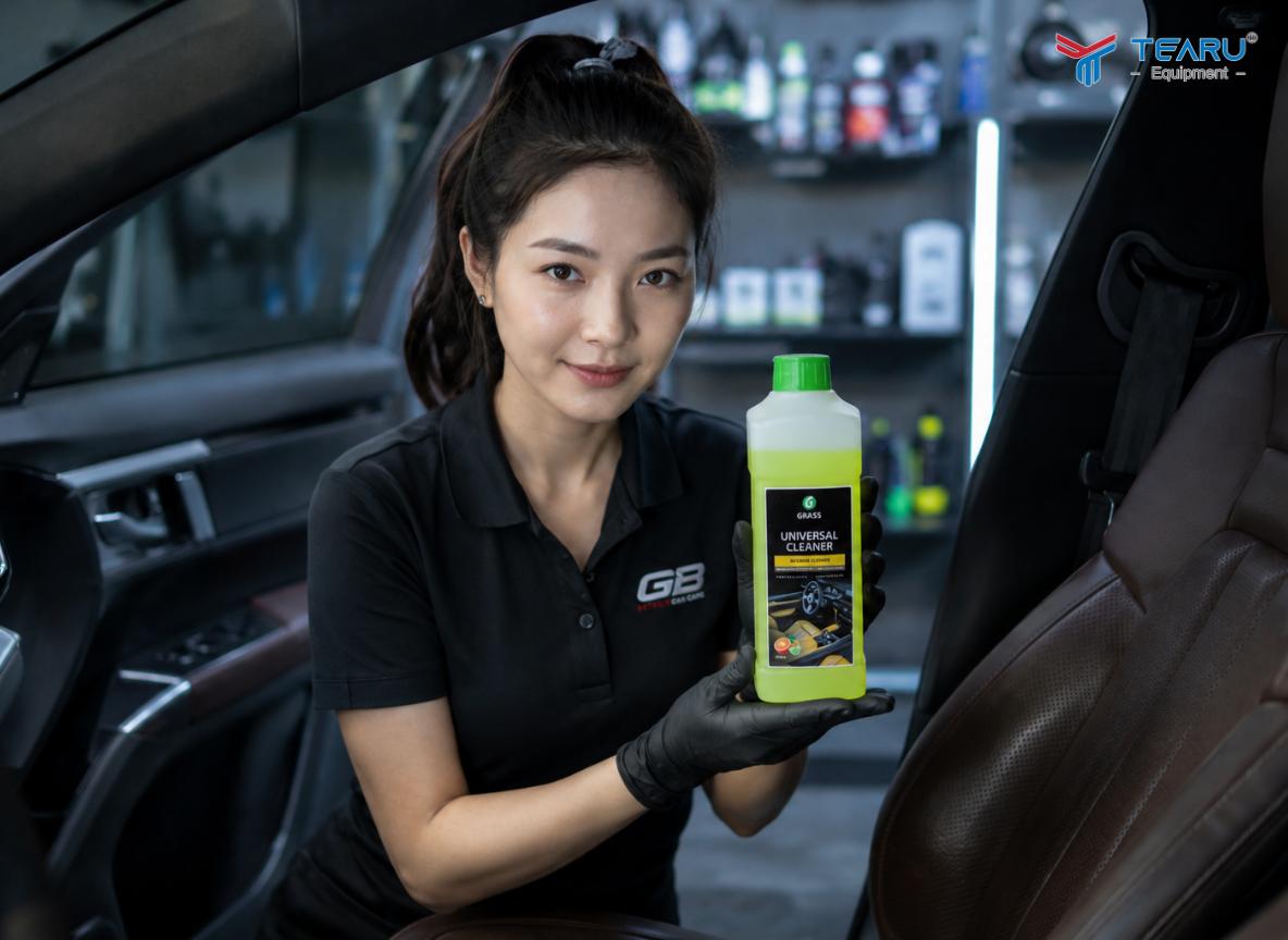 Dung Dịch Vệ Sinh Da Ghế Ô Tô Có Thực Sự Hiệu Quả? 3 Dung dịch vệ sinh nội thất đa năng Grass Universal Cleaner đang được nhiều trung tâm tâm chăm sóc xe sử dụng