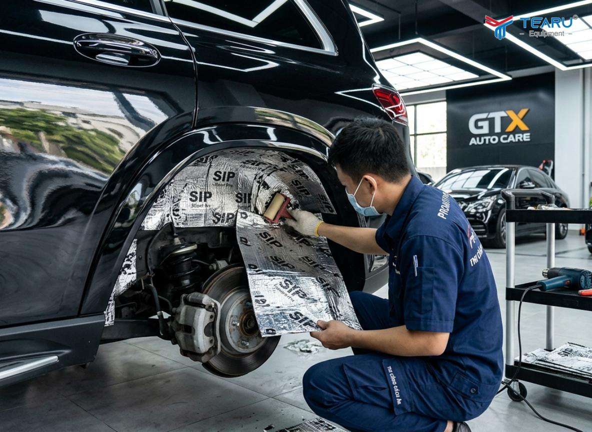 Các Giải Pháp Chống Ồn Cho Xe Hơi Phổ Biến Hiện Nay 3 Dán cách âm hốc bánh xe giúp chống ồn hiệu quả